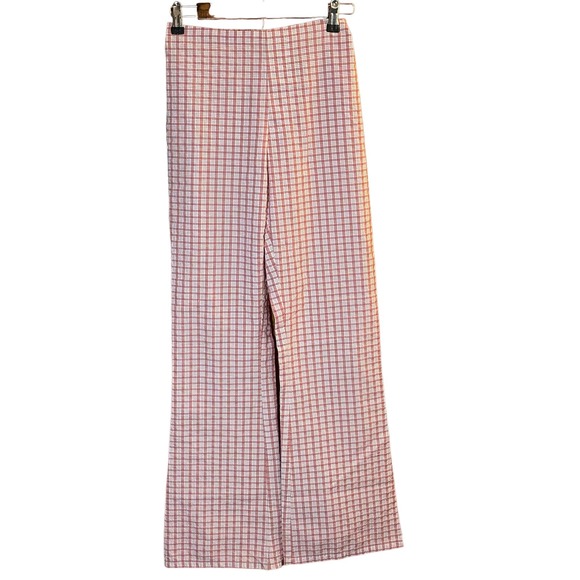 ASOS Design Pink Plaid Wide Leg pants‎ size 0 - Picture 1 of 10